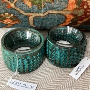 Decor votives wood carved cutout India